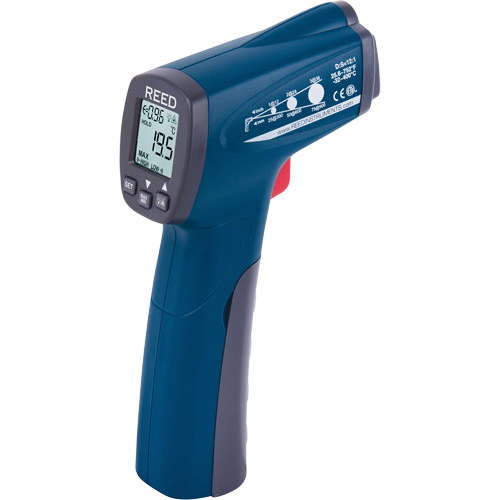 Infrared Thermometer, -25.6°- 752° F ( -32° - 400° C ), 12:1, Adjustable Emmissivity Toolneeds Inc.