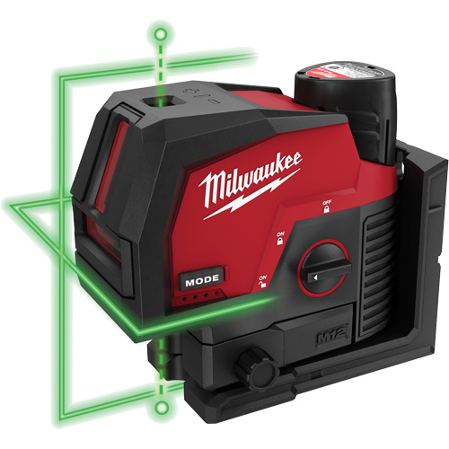 M12 Green Cross Line and Plumb Points Cordless Laser Kit Toolneeds Inc.