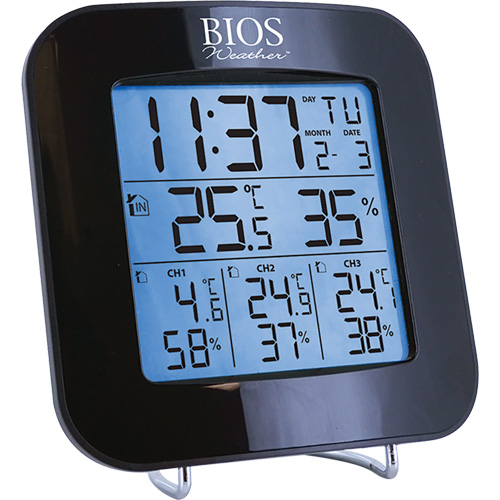 Station m&eacute;t&eacute;orologique sans fil avec 3 capteurs, Sans contact, Num&eacute;rique, 40-158°F (-40-70°C) Toolneeds Inc.
