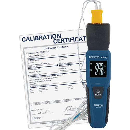 Thermom&egrave;tre &agrave; thermocouple Blueetooth Smart Series avec certificat de calibration, Contact, Num&eacute;rique, -328-2501°F (-200-1372°C) Toolneeds Inc.