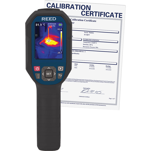 Thermal Imaging Camera with Calibration Certificate, 160 x 120 pixels, 14° - 752°C (-10° - 400°F), 50 mK Toolneeds Inc.