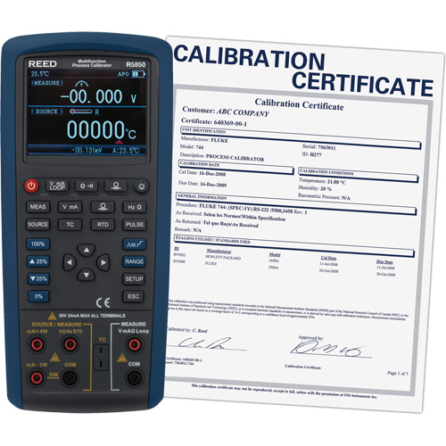 Multifunction Process Calibrator with ISO Certification, Without Data Logging, Portable, 5 Processes Toolneeds Inc.