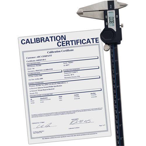 Pied &agrave; coulisse num&eacute;rique avec certificat de traçabilit&eacute;, R&eacute;solution de 0,0005" (0,01 mm), 0" - 12" (0 mm - 300 mm) gamme de mesure Toolneeds Inc.