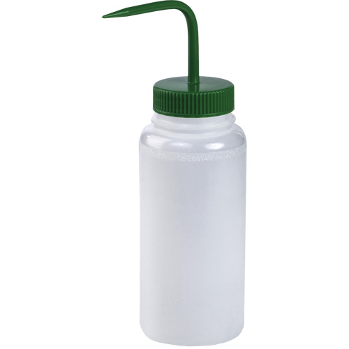 Wide-Mouth Polyethylene Wash Bottle with Green Polypropylene Cap Toolneeds Inc.