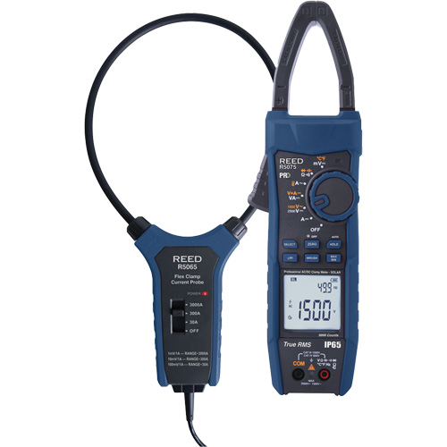 Solar Clamp Meter Kit with 18" Flexible Current Probe, AC/DC Voltage, AC/DC Current Toolneeds Inc.