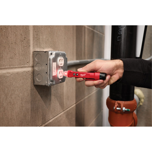 D&eacute;tecteur de tension avec DEL et testeur de prise DDFT, 50 V - 1000 V, Alerte Affichage & son Toolneeds Inc.