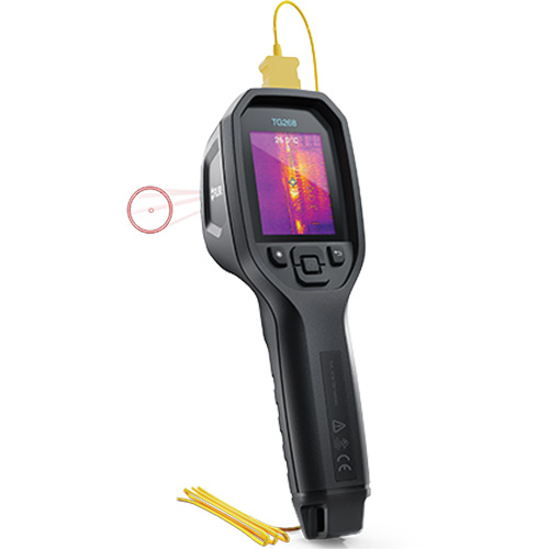 24:1 Spot IR Thermal Imaging Camera with Bullseye Laser & Type K Thermocouple, 160 x 120 pixels, -10° - 45°C (14° - 113°F), 70 mK Toolneeds Inc.