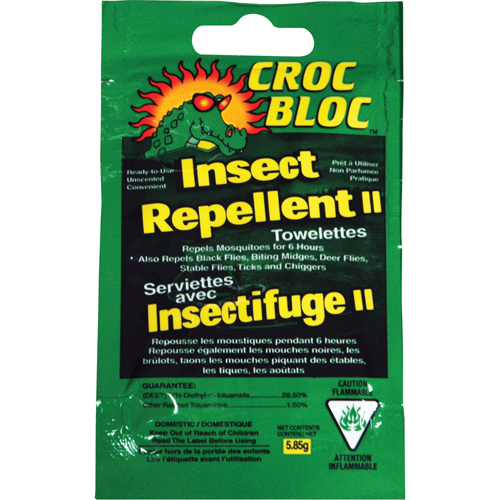 Insectifuge, 6 heures de protection, DEET &agrave; 30 %, Serviette, 5,58 g Toolneeds Inc.