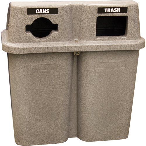 Contenants de recyclage Bullseye, Bord de rue, Plastique, 2 x 22 gal. US Toolneeds Inc.