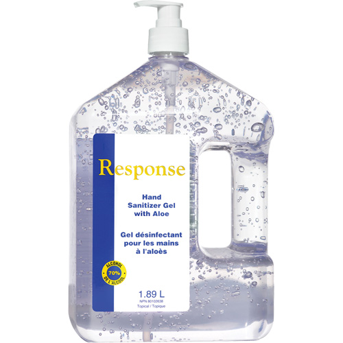 Response&reg; Hand Sanitizer Gel with Aloe, 1890 ml, Pump Bottle, 70% Alcohol Toolneeds Inc.