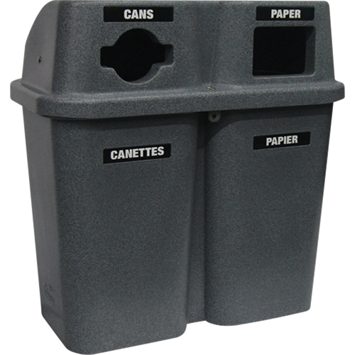 Contenants de recyclage Bullseye, Bord de rue, Plastique, 2 x 22 gal. US Toolneeds Inc.