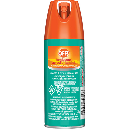 Insectifuge Off! Family Care, DEET &agrave; 15 %, A&eacute;rosol, 2,5 oz. Toolneeds Inc.