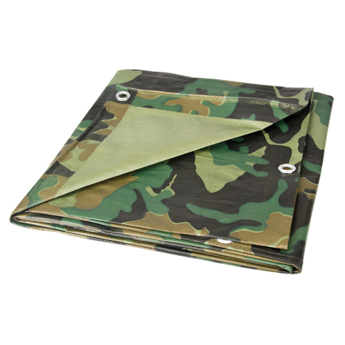 B&acirc;che, Robuste, Camouflage, 6' x 8' x 6 mils Toolneeds Inc.