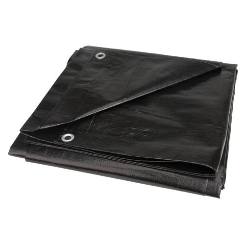 B&acirc;che, Usage industriel l&eacute;ger, Noir, 6' x 8' x 8 mils Toolneeds Inc.