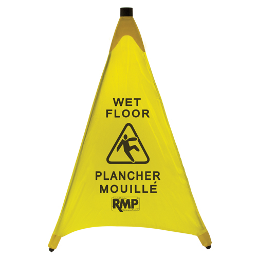 "Wet Floor" Pop-Up Safety Cone, Bilingual with Pictogram Toolneeds Inc.
