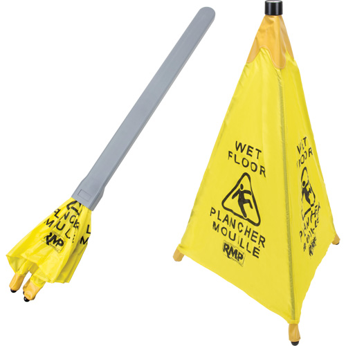 "Wet Floor" Pop-Up Safety Cone, Bilingual with Pictogram Toolneeds Inc.