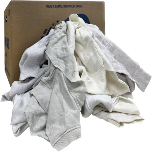 Wiping Rags, Fleece, White, 20 lbs. Toolneeds Inc.