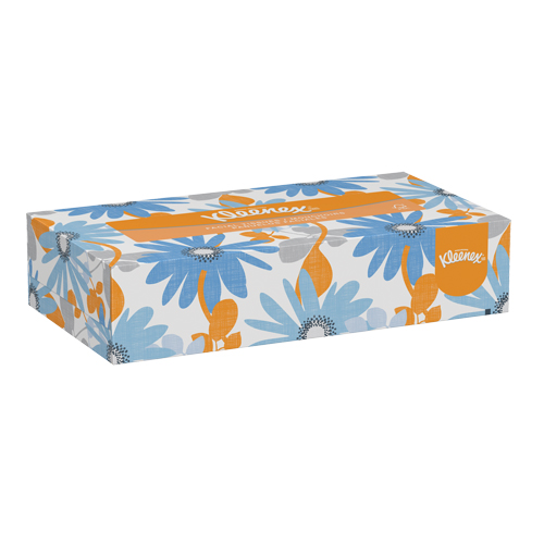 Kleenex&reg; Facial Tissue, 2 Ply, 8" L x 8-1/2" W, 125 Sheets/Box Toolneeds Inc.