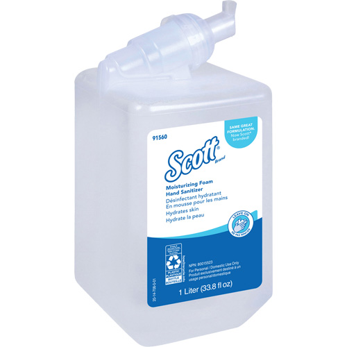 Scott&reg; Pro Moisturizing Foam Hand Sanitizer, 1000 ml, Cartridge Refill, 62% Alcohol Toolneeds Inc.