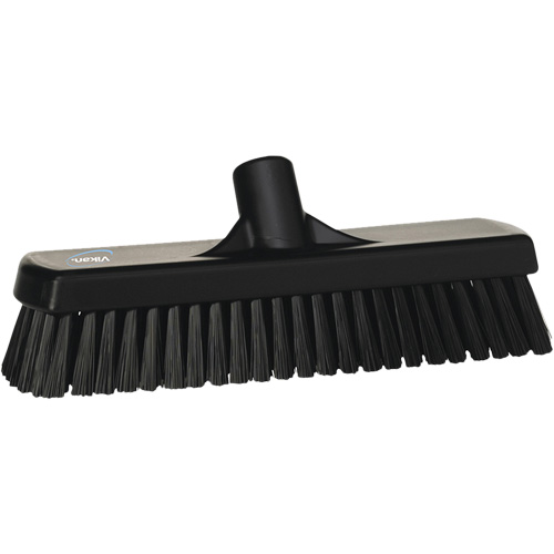 Deck & Wall Scrub Broom, Stiff Bristles, 12", Polyester, Black Toolneeds Inc.