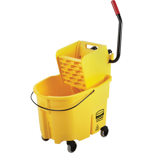 Ensemble de seau pour vadrouille et essoreuse WaveBrake, Pression lat&eacute;rale, 8,75 gal. US (35 pintes), Jaune Toolneeds Inc.
