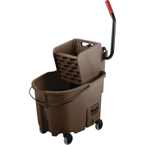 WaveBrake&reg; Mop Bucket & Wringer Combo Pack, Side Press, 8.75 US Gal.(35 Quart), Brown Toolneeds Inc.