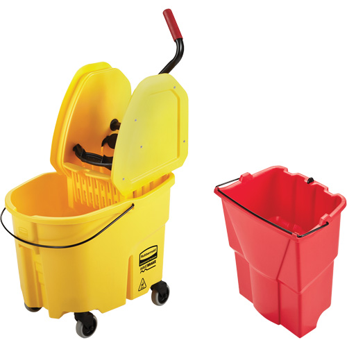 WaveBrake&reg; Mop Bucket & Wringer Combo Pack, Down Press, 8.75 US Gal.(35 Quart), Yellow Toolneeds Inc.