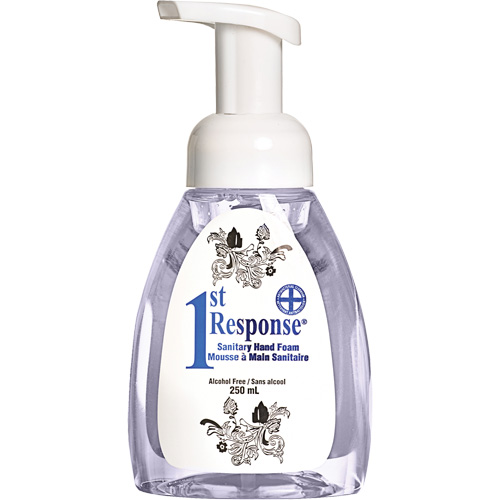 1st Response&reg; Sanitary Hand Foam, Liquid, 250 ml, Pump Bottle, Unscented Toolneeds Inc.