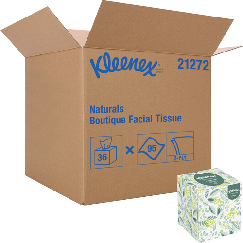 Papiers-mouchoirs Naturals Boutique* de Kleenex, 2 pli, 7,8" lo x 8,3" la, 95 feuilles/boîte Toolneeds Inc.