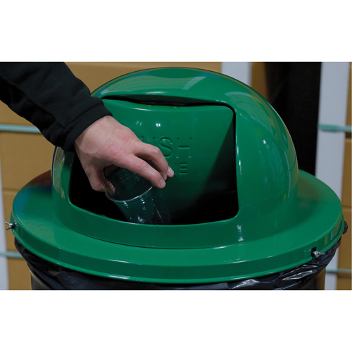 Drum Waste Disposal Top, Dome Lid, Metal, Fits Container Size: 23-1/2" Dia. Toolneeds Inc.