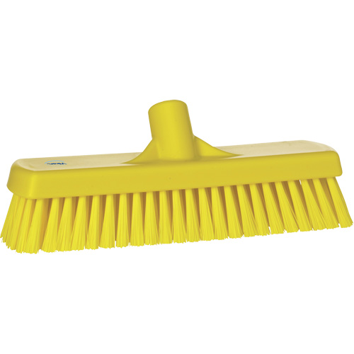 Deck & Wall Scrub Brush, Stiff Bristles, 12", Polyester, Yellow Toolneeds Inc.
