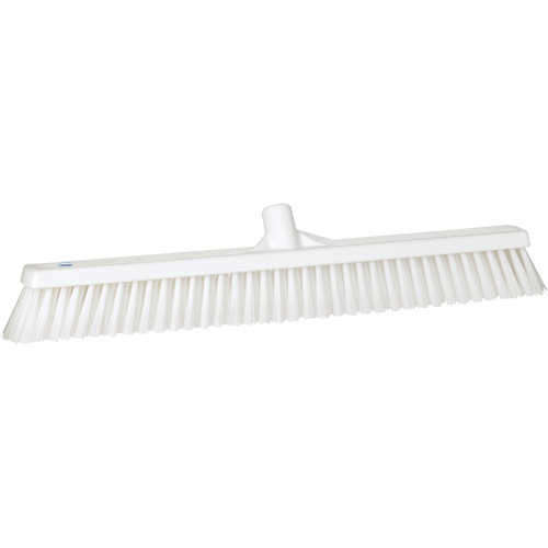Combo Bristle Push Broom, Coarse/Fine Bristles, 24", Polyester, White Toolneeds Inc.