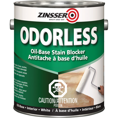 Odourless Oil-Base Stain Blocking Primer, White, Very Flat, 3.78 L, Gallon Toolneeds Inc.
