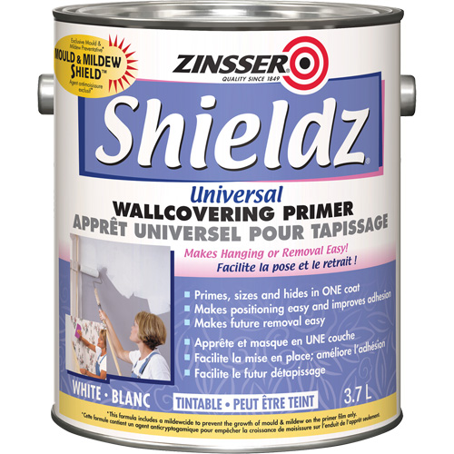 Shieldz&reg; Universal Wall Covering Primer, 3.7 L, Gallon, Tintable White Toolneeds Inc.