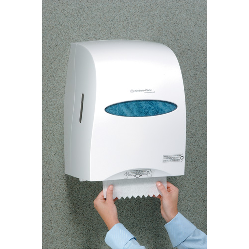 Distributeur de serviettes en rouleaux durs Sanitouch, Manuel/Sans contact, 12,63" la x 10,2" p x 16,13" h Toolneeds Inc.
