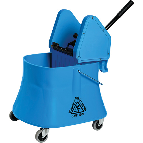 Ensemble de seau pour vadrouille et essoreuse Champ, Pression vers le bas, 10 gal. US (40 pintes), Bleu Toolneeds Inc.