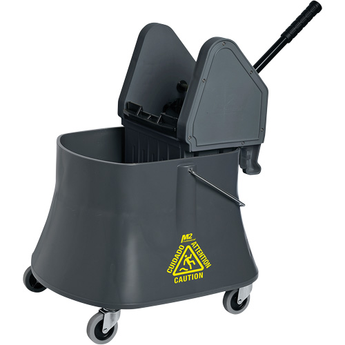 Ensemble de seau pour vadrouille et essoreuse Champ, Pression vers le bas, 10 gal. US (40 pintes), Gris Toolneeds Inc.