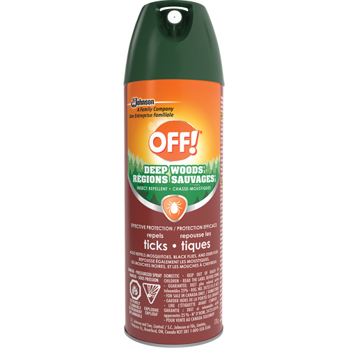 Insectifuge chasse-tiques Off! R&eacute;gions sauvages, DEET &agrave; 25 %, A&eacute;rosol, 170 g Toolneeds Inc.