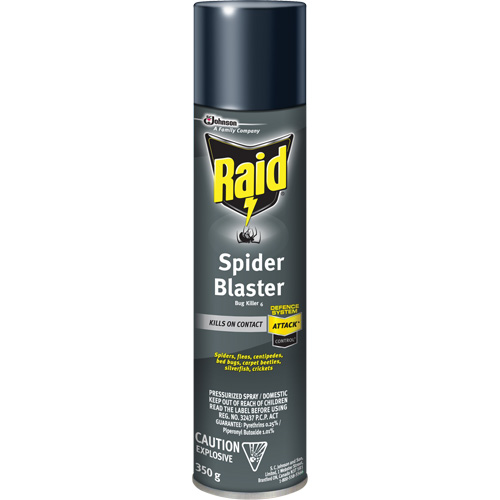 Raid&reg; Spider Blaster Bug Killer Insecticide, 350 g, Aerosol Can, Solvent Base Toolneeds Inc.