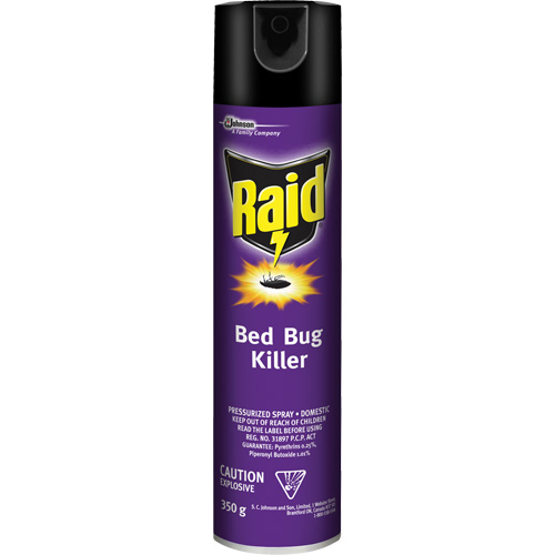 Raid&reg; Bed Bug Killer Insecticide, 350 g, Aerosol Can, Solvent Base Toolneeds Inc.