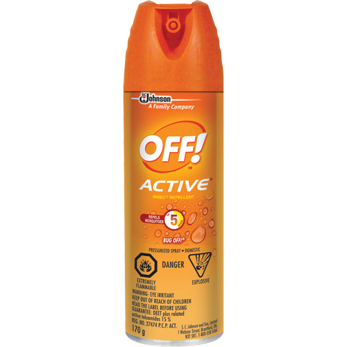 OFF! Active&reg; Insect Repellent, 15% DEET, Aerosol, 170 g Toolneeds Inc.