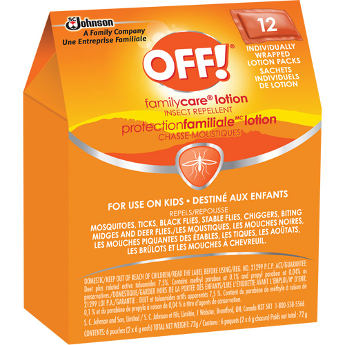 OFF! FamilyCare&reg; Insect Repellent, 7.5% DEET, Lotion, 6 g Toolneeds Inc.