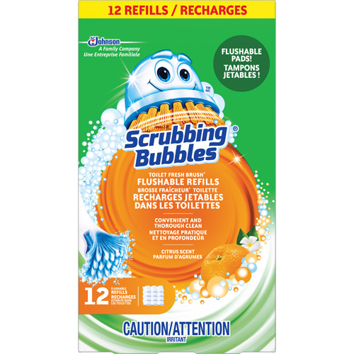 Recharge de tampons jetables dans les toilettes, pour la brosse pour cuvettes Scrubbing Bubbles Fresh Brush, Recharge Toolneeds Inc.