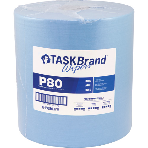 TaskBrand&reg; P80 Premium Series Wipers, Heavy-Duty, 13" L x 12" W Toolneeds Inc.