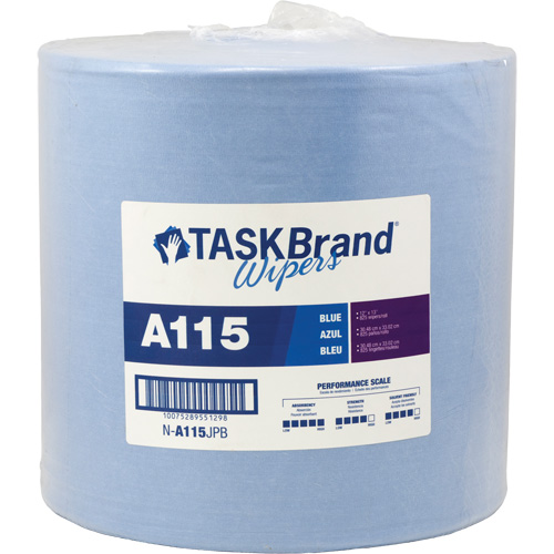 TaskBrand&reg; A115 Advanced Performance Wipers, Heavy-Duty, 13" L x 12" W Toolneeds Inc.