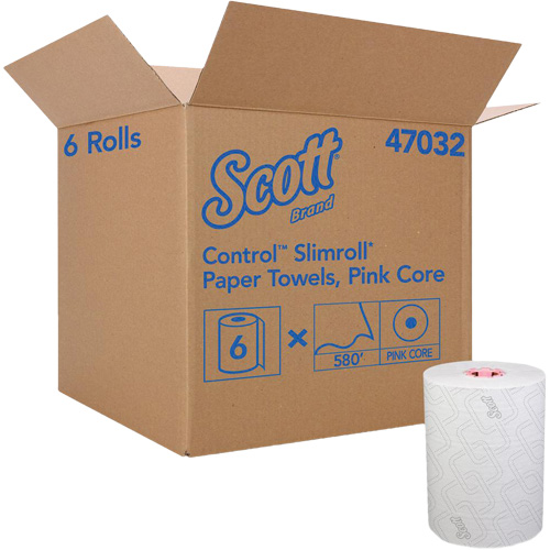 Serviettes Slimroll* de Scott en rouleau dur, 1 pli, Standard, 580' lo Toolneeds Inc.