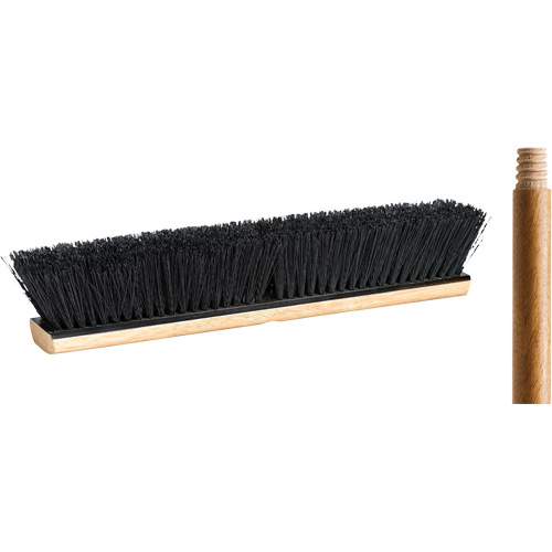 Balai-brosse avec manche, 18", Moyen, Soies Tampico Toolneeds Inc.