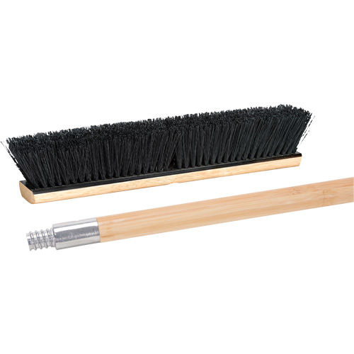 Push Broom with Metal-Threaded Handle, 24", Medium, Tampico Bristles Toolneeds Inc.