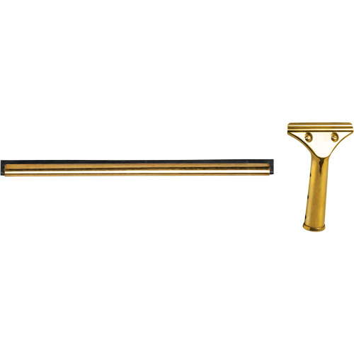 Window Squeegee with Handle, 12", Rubber, Brass Frame Toolneeds Inc.