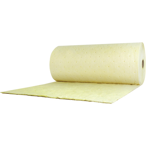 Tampon absorbant pour produits chimiques, Lourd, 150' lo x 38" la, Absorption 89,4 gal Toolneeds Inc.